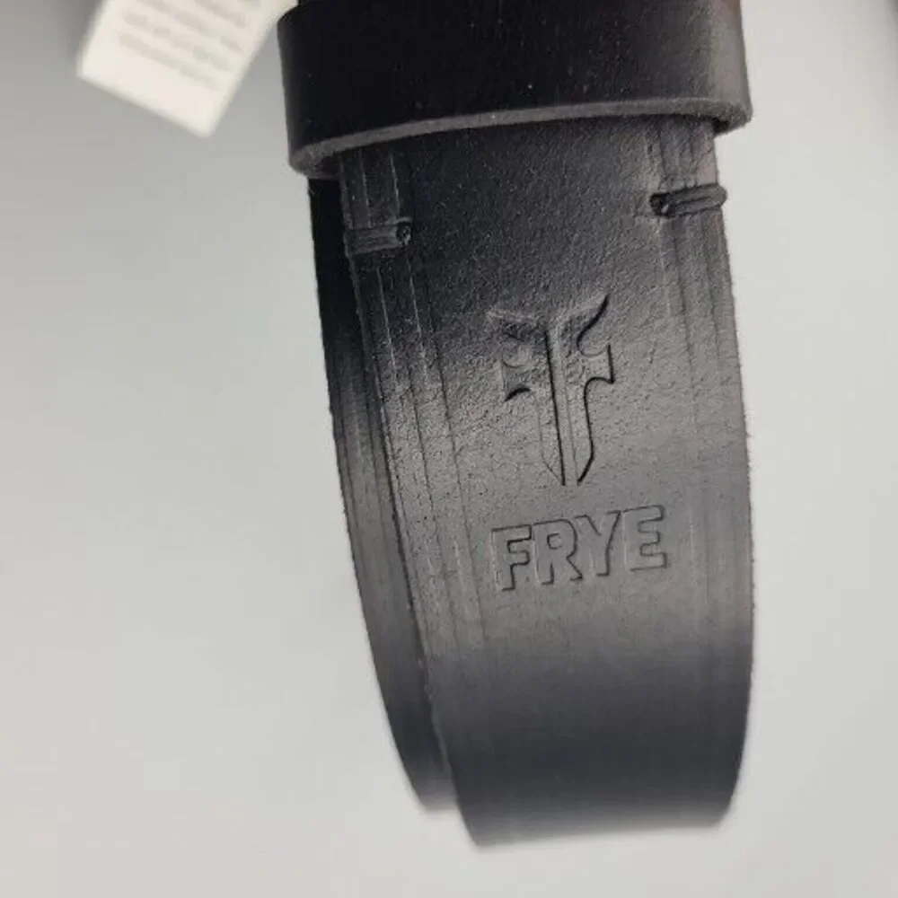 Frye Belt Mens Triple Heat 38mm Creased Black Leather Belt New Size 30